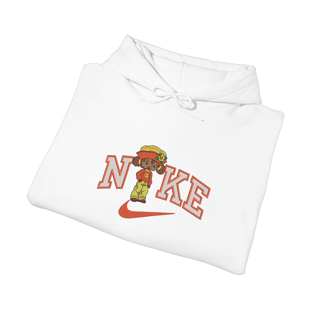 NIKE ORANČICA - DUKSERICA S KAPULJAČOM - BIJELA