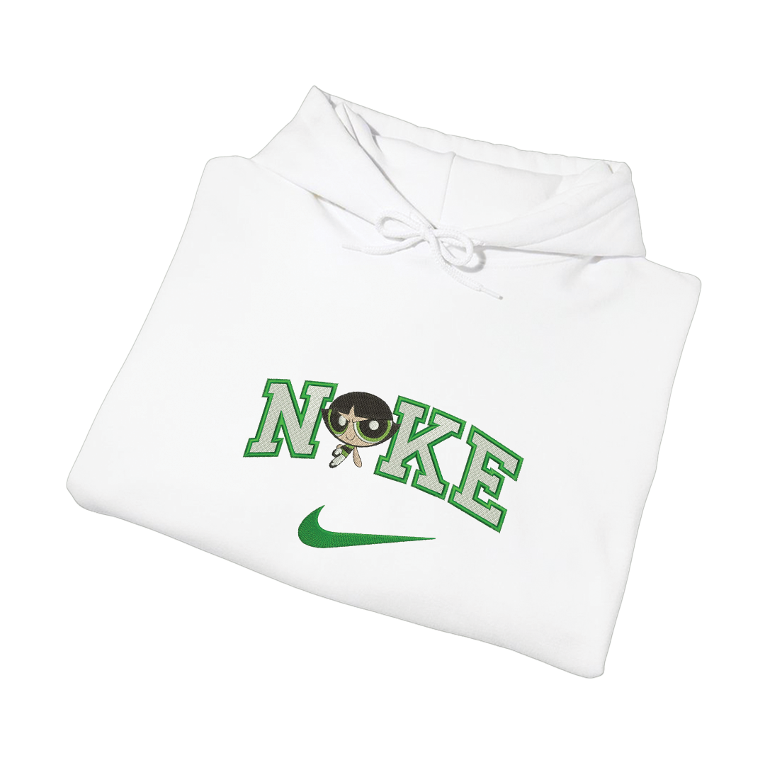 NIKE POWERFULL BUTTERCUP - Dukserica s kapuljačom - BIJELA