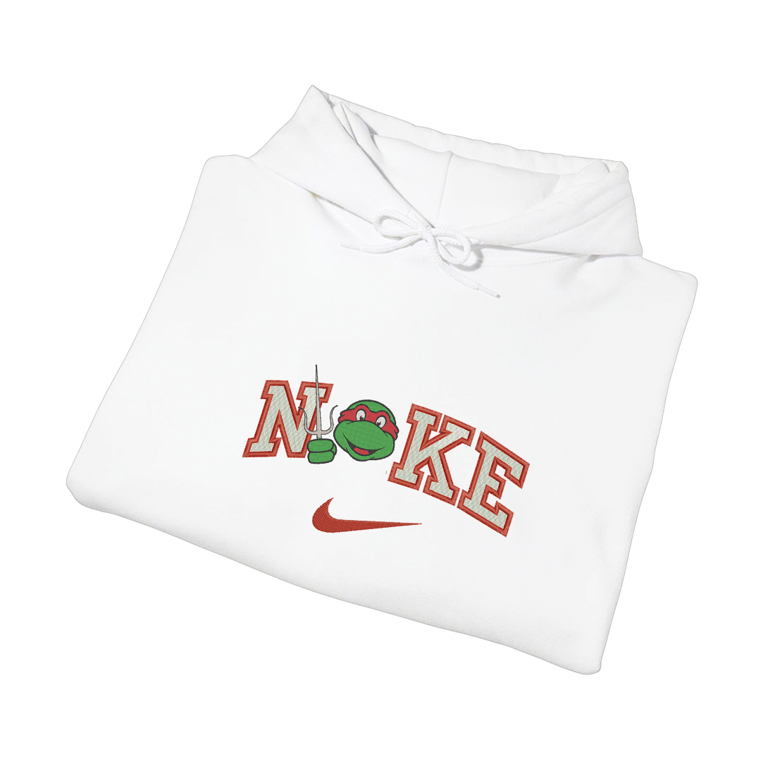 NIKE TURTLE RAPHAEL - Dukserica s kapuljačom - BIJELA