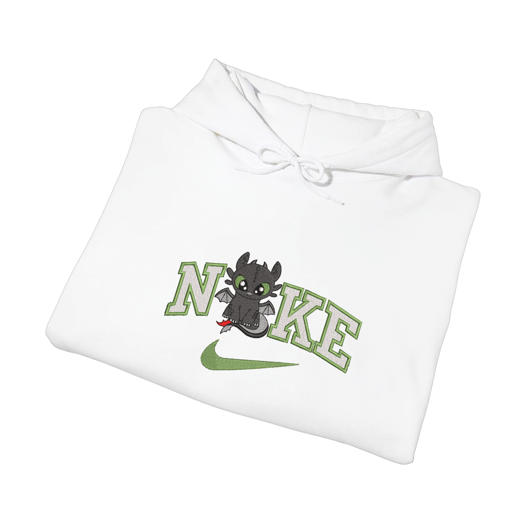 NIKE ZMAJ CRNI - Dukserica s kapuljačom - BIJELA